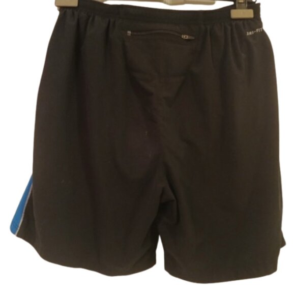 NIKE Boys Dri Fit Sport Shorts 10-11 Years Medium Black/Blue Colourblock - Picture 4 of 4